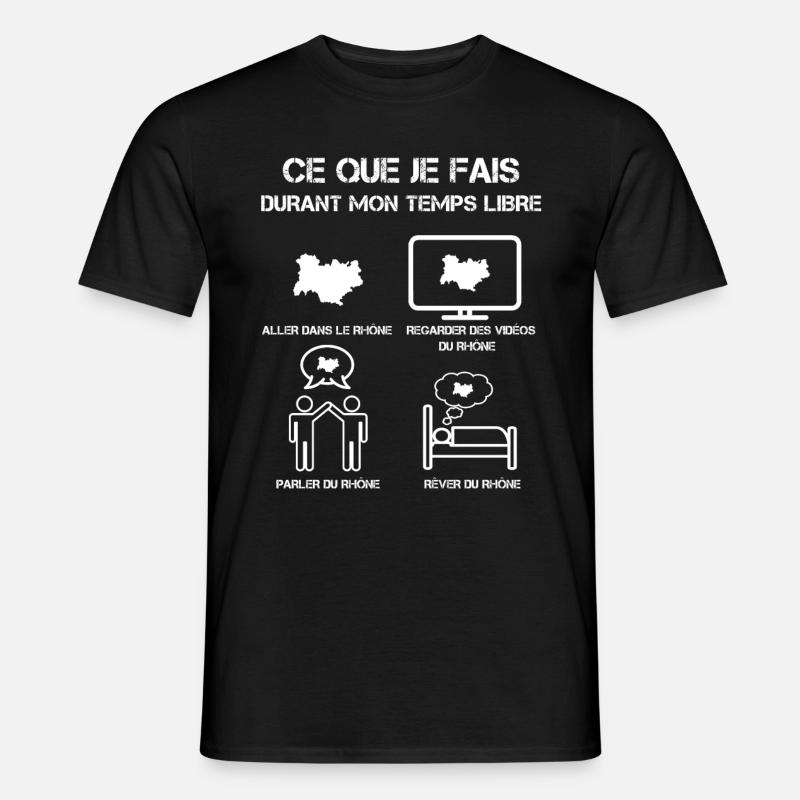 temps libre Rhône - T-shirt homme - noir
