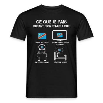 Freizeit Kongo Kinshasa - Männer T-Shirt - Schwarz - Vorne - AI Model Male 178 light (178cm)