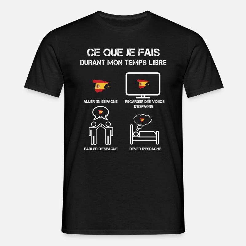 Freizeit Spanien - Männer T-Shirt - Schwarz