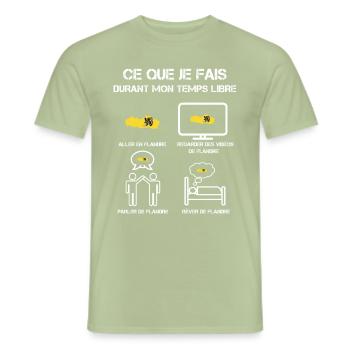 Freizeit Flandern - Männer T-Shirt - Sage - Vorne - AI Model Male 178 light (178cm)