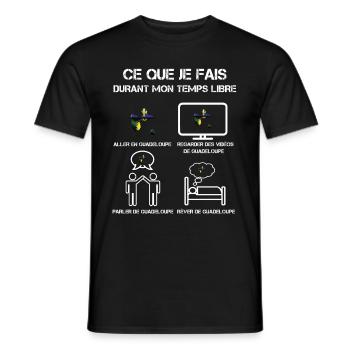 Freizeit Guadeloupe - Männer T-Shirt - Schwarz - Vorne - AI Model Male 178 light (178cm)