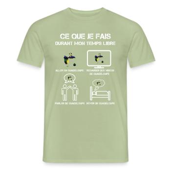Freizeit Guadeloupe - Männer T-Shirt - Sage - Vorne - AI Model Male 178 light (178cm)