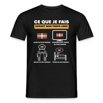 Baskisch in der Freizeit - Männer T-Shirt - Schwarz - Vorne - AI Model Male 178 light (178cm)