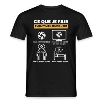 Baskischer Lauburu in der Freizeit - Männer T-Shirt - Schwarz - Vorne - AI Model Male 178 light (178cm)