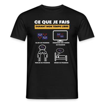 Picardie in der Freizeit - Männer T-Shirt - Schwarz - Vorne - AI Model Male 178 light (178cm)