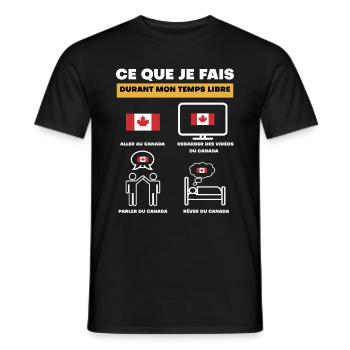 Kanada in der Freizeit - Männer T-Shirt - Schwarz - Vorne - AI Model Male 178 light (178cm)