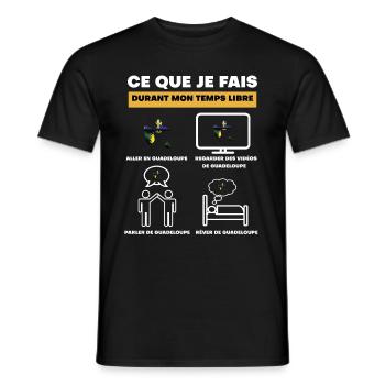 Guadeloupe in der Freizeit - Männer T-Shirt - Schwarz - Vorne - AI Model Male 178 light (178cm)