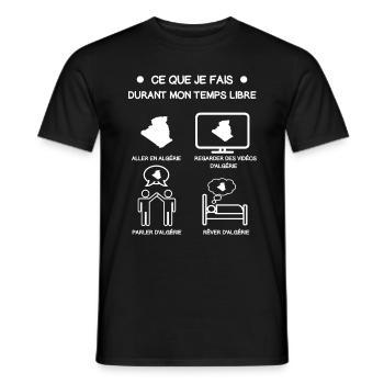 Geschenk Algerien Gratis Zeitreise - Männer T-Shirt - Schwarz - Vorne - AI Model Male 178 light (178cm)