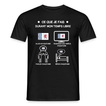 Geschenk Aquitanien Gratis-Zeitreise - Männer T-Shirt - Schwarz - Vorne - AI Model Male 178 light (178cm)