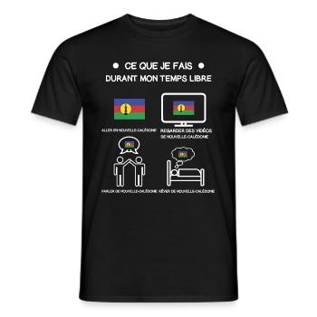 Neukaledonien kostenloses Zeitreise-Geschenk - Männer T-Shirt - Schwarz - Vorne - AI Model Male 178 light (178cm)