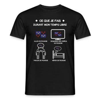 Picardie Geschenk kostenlose Zeitreise - Männer T-Shirt - Schwarz - Vorne - AI Model Male 178 light (178cm)