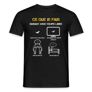 Eagle Freizeitgeschenke - Männer T-Shirt - Schwarz - Vorne - AI Model Male 178 light (178cm)