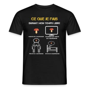 Freizeitgeschenke Pilze - Männer T-Shirt - Schwarz - Vorne - AI Model Male 178 light (178cm)