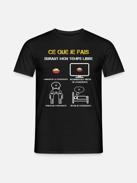 Freizeitgeschenke Sauerkraut - Männer T-Shirt - Schwarz