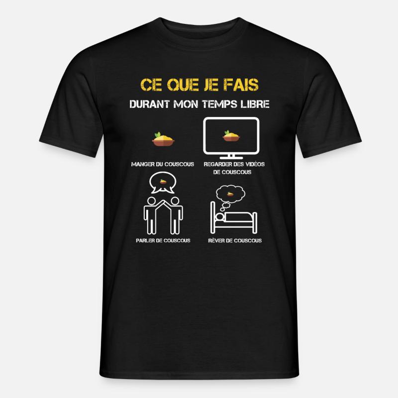 Couscous Freizeitgeschenke - Männer T-Shirt - Schwarz