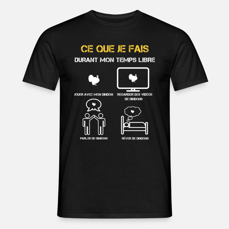 Freizeit Truthahn Geschenke - Männer T-Shirt - Schwarz