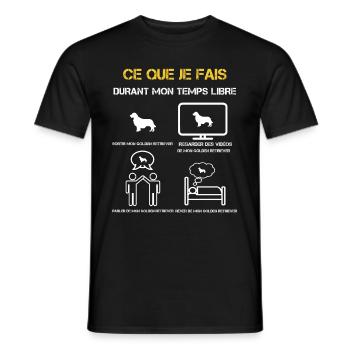 Golden-Retriever Freizeitgeschenke - Männer T-Shirt - Schwarz - Vorne - AI Model Male 178 light (178cm)