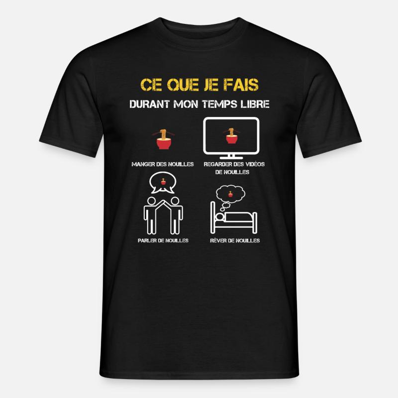 Freizeit Nudelgeschenke - Männer T-Shirt - Schwarz