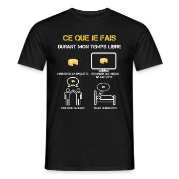Raclette Free Time Gifts - Men's T-Shirt - black - Front - AI Model Male 178 light (178cm)
