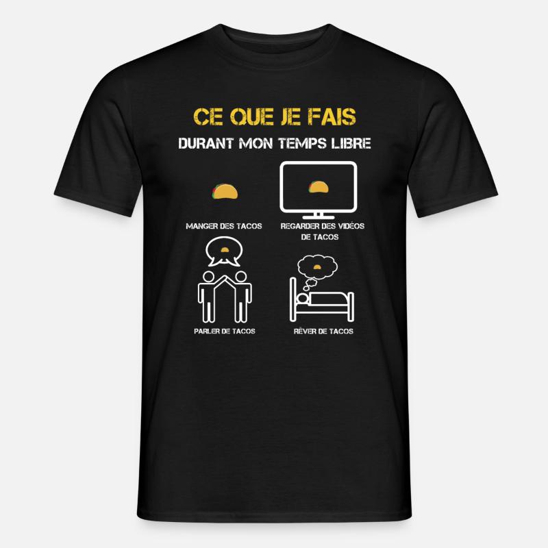 Freizeit Taco Geschenke - Männer T-Shirt - Schwarz