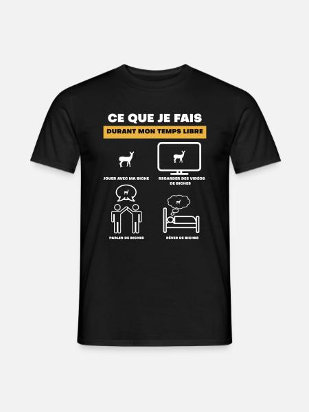 Freizeit Reh Geschenk - Männer T-Shirt - Schwarz