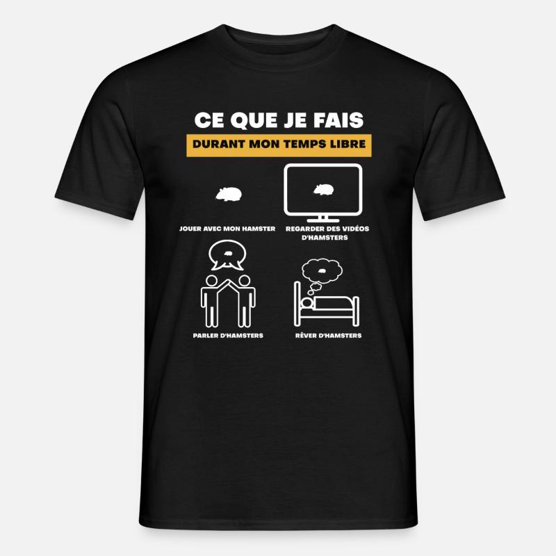 Hamstergeschenk Freizeit - Männer T-Shirt - Schwarz