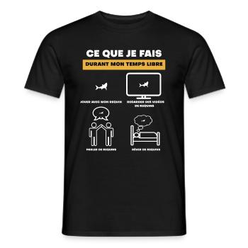 Shark Free Time Gift - Men's T-Shirt - black - Front - AI Model Male 178 light (178cm)