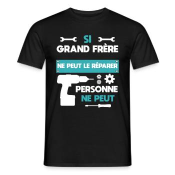 Big Brother DIY Handwerker Humor - Männer T-Shirt - Schwarz - Vorne - AI Model Male 178 light (178cm)
