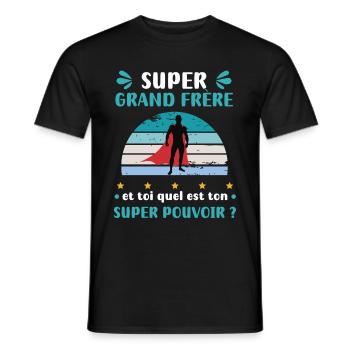 Big Brother Super Power Super Big Brother - Men's T-Shirt - black - Front - AI Model Male 178 light (178cm)