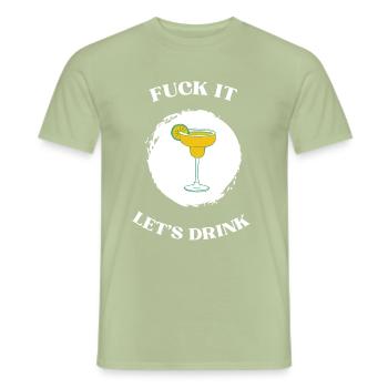 ça laisse boire - T-shirt homme - vert sauge - Devant - AI Model Male 178 light (178cm)