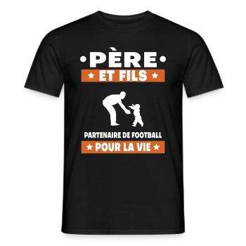 Father and Son Dad Duo Man Team Life Gift Dad - Men's T-Shirt - black - Front - AI Model Male 178 light (178cm)