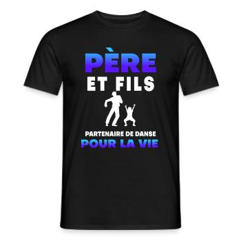 Vater Sohn Tanzpartner Duett Mann Papa - Männer T-Shirt - Schwarz - Vorne - AI Model Male 178 light (178cm)