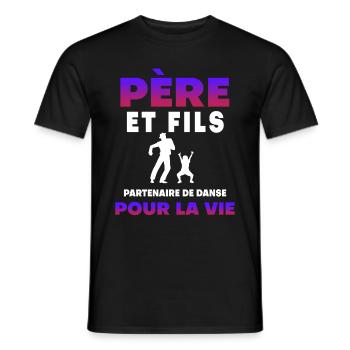 Vater Sohn Tanzpartner fürs Leben Papa - Männer T-Shirt - Schwarz - Vorne - AI Model Male 178 light (178cm)