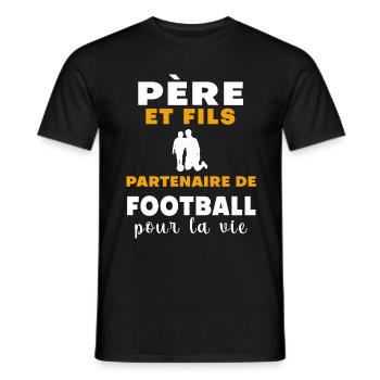 Fußball Vater und Sohn Vater - Männer T-Shirt - Schwarz - Vorne - AI Model Male 178 light (178cm)
