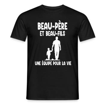 Step-dad Step-father Stepson Man - Men's T-Shirt - black - Front - AI Model Male 178 light (178cm)