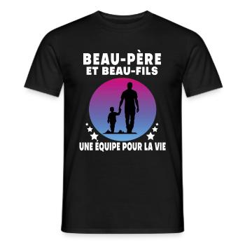 Step-Dad Step-Father-in-Step-Retro Vintage - Men's T-Shirt - black - Front - AI Model Male 178 light (178cm)