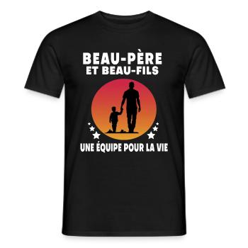 Step-Dad Step-Dad Stepson Vintage Humor - Men's T-Shirt - black - Front - AI Model Male 178 light (178cm)