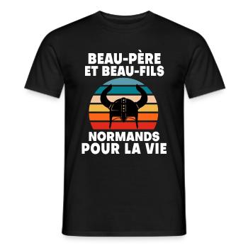 Schwiegervater und Schwiegersohn Papa Normand - Männer T-Shirt - Schwarz - Vorne - AI Model Male 178 light (178cm)