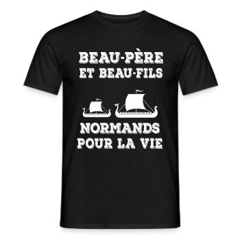 Schwiegervater und Schwiegersohn Normandie Normandie Team - Männer T-Shirt - Schwarz - Vorne - AI Model Male 178 light (178cm)