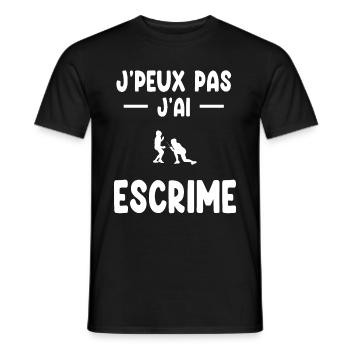 Ich kann nicht Fechten Geschenk Fechter - Männer T-Shirt - Schwarz - Vorne - AI Model Male 178 light (178cm)