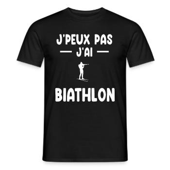 Ich kann nicht haben Ich Biathlon Geschenk Biathlet - Männer T-Shirt - Schwarz - Vorne - AI Model Male 178 light (178cm)