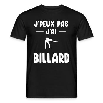 Ich kann nicht Ich habe Billard Billard Geschenk Billard Spieler - Männer T-Shirt - Schwarz - Vorne - AI Model Male 178 light (178cm)