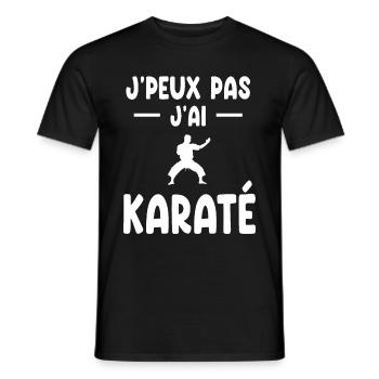 je peux pas j'ai karaté cadeau karatéka - T-shirt homme - noir - Devant - AI Model Male 178 light (178cm)
