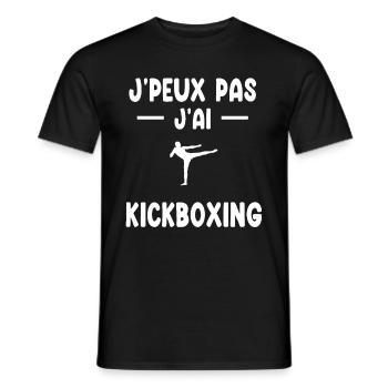 Ich kann nicht Ich habe Kickboxen Kickboxer Geschenk - Männer T-Shirt - Schwarz - Vorne - AI Model Male 178 light (178cm)