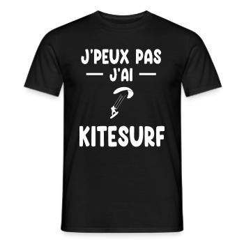 Ich kann nicht ich habe Kitesurfing Kitesurfer Geschenk - Männer T-Shirt - Schwarz - Vorne - AI Model Male 178 light (178cm)