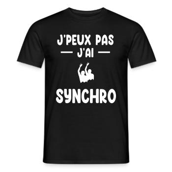 Ich kann nicht, ich habe einen synchronschwimmenden Schwimmer - Männer T-Shirt - Schwarz - Vorne - AI Model Male 178 light (178cm)