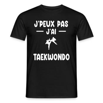 Ich kann nicht Ich habe Taekwondo Geschenk Taekwondo - Männer T-Shirt - Schwarz - Vorne - AI Model Male 178 light (178cm)