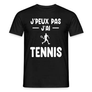 I can't I have tennis gift tennisman - Men's T-Shirt - black - Front - AI Model Male 178 light (178cm)