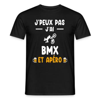Radfahrer Ich kann nicht Ich kann keinen BMX Aperitif haben - Männer T-Shirt - Schwarz - Vorne - AI Model Male 178 light (178cm)