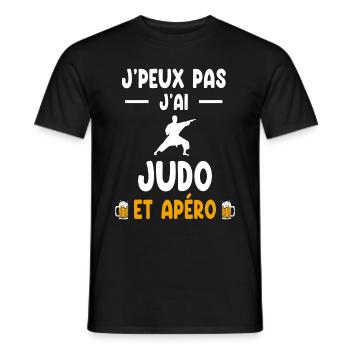 Judoka Ich kann nicht Ich kann keinen Judo-Aperitif haben - Männer T-Shirt - Schwarz - Vorne - AI Model Male 178 light (178cm)